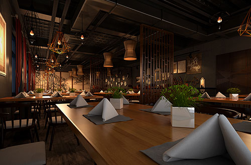 海东简约大气中式风格餐厅设计装修效果图