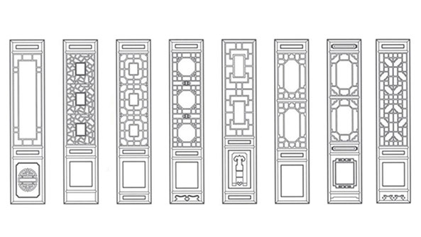 海东喜迎门中式花格CAD设计图样式大全